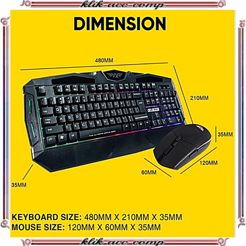 Armaggeddon Keyboard Mouse Gaming Combo AK6770 Kalashnikov