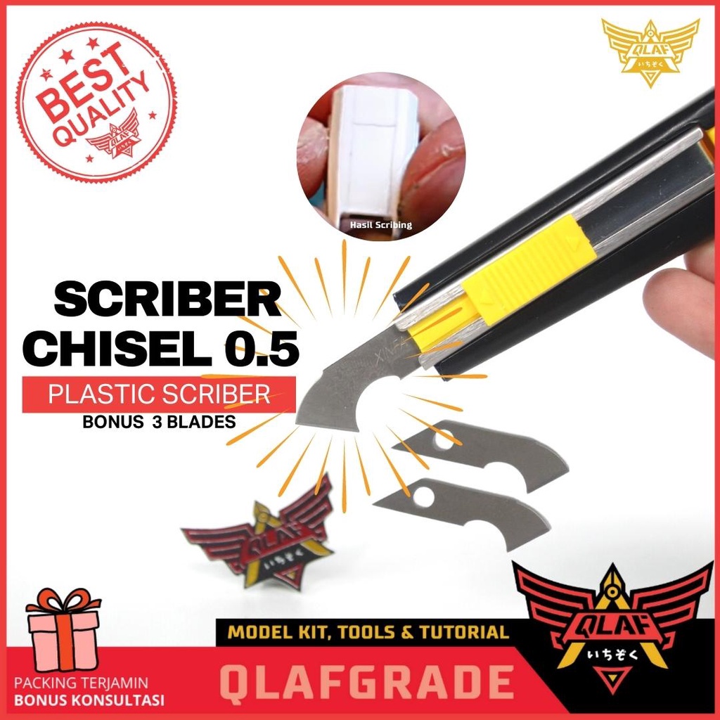SCRIBER CHISEL 0.5mm PLASTIC SCRIBER Panel Line model kit gundam