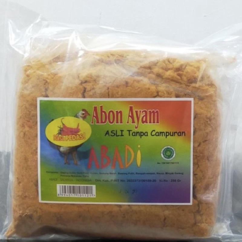 ABON AYAM ABADI PEDAS/MANIS REPACK 100 GR