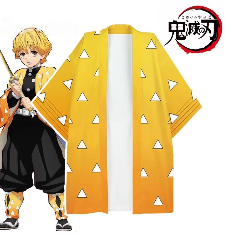 kostum cosplay anime demon slayer zenitsu model kimono cosplay anime