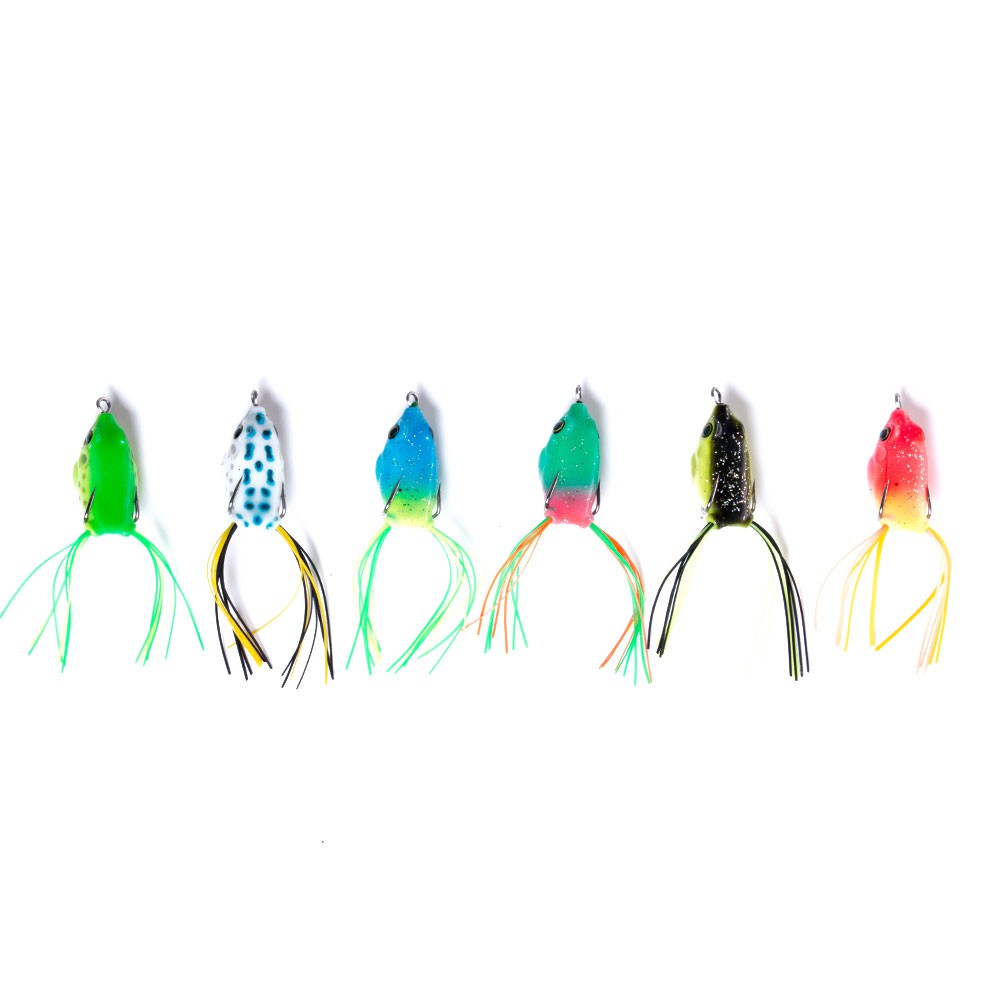 HENGJIA 150pcs 4CM/4.8G Mini Ray Frog Fishing Lures Katak Fishing Hooks Topwater Soft Baits