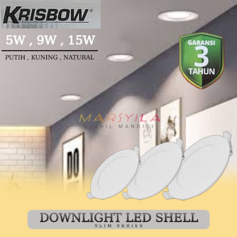 DOWNLIGHT LED INBOW PANEL SLIM 4/6/8 INCH 5/9/15 WATT PUTIH NATURAL KUNING | LAMPU DOWNLIGHT LED BUL