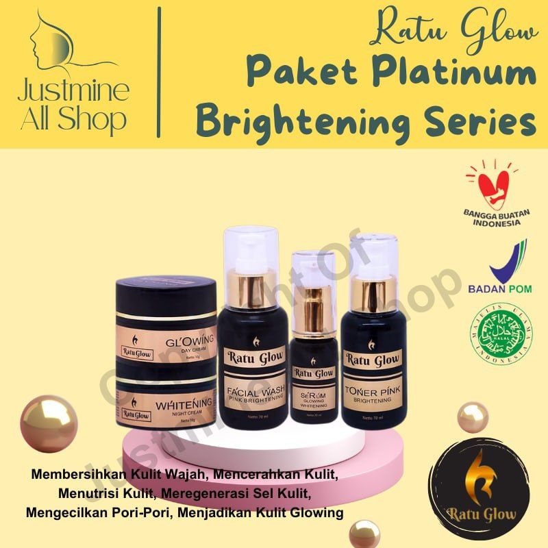 Jual Paket Platinum Brightening Series Ratu Glow Paket Perawatan Wajah ...