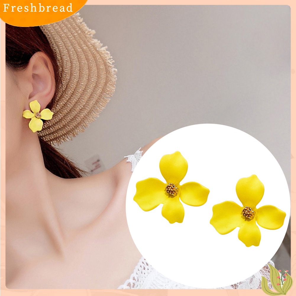 Fresh| Anting Tusuk Wanita Bentuk Bunga Untuk Pesta / Travel / Hadiah