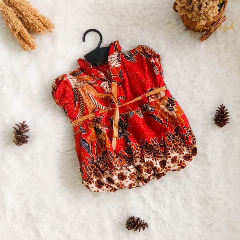 DRESS SUSAN dress balon bayi dress balon batik baby lengan pendek