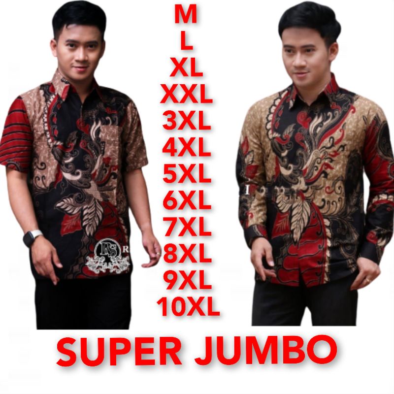 Batik pria jumbo over size M L XL XXL 5L 8L 10L