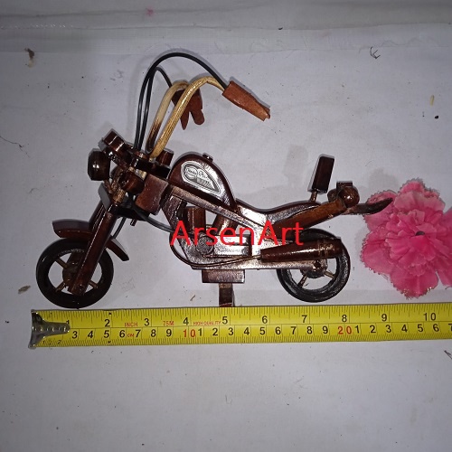 Miniatur Motor Harley Davidson Kayu Sono Keling dan Mahoni Ukuran Kecil 1 pcs Hiasan Pajangan dan Koleksi