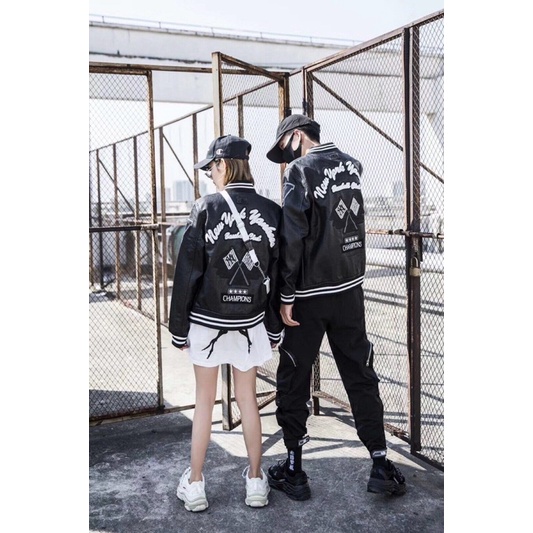 [BISA COD] ORIGINAL VARSITY JACKET NEW YORK NY YANKEES JAKET KULIT PRIA WANITA KEREN GAUL TERMURAH