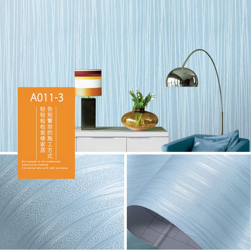 Wallpaper Dinding Sticker Motif Garis Vertikal 45cm x 10m