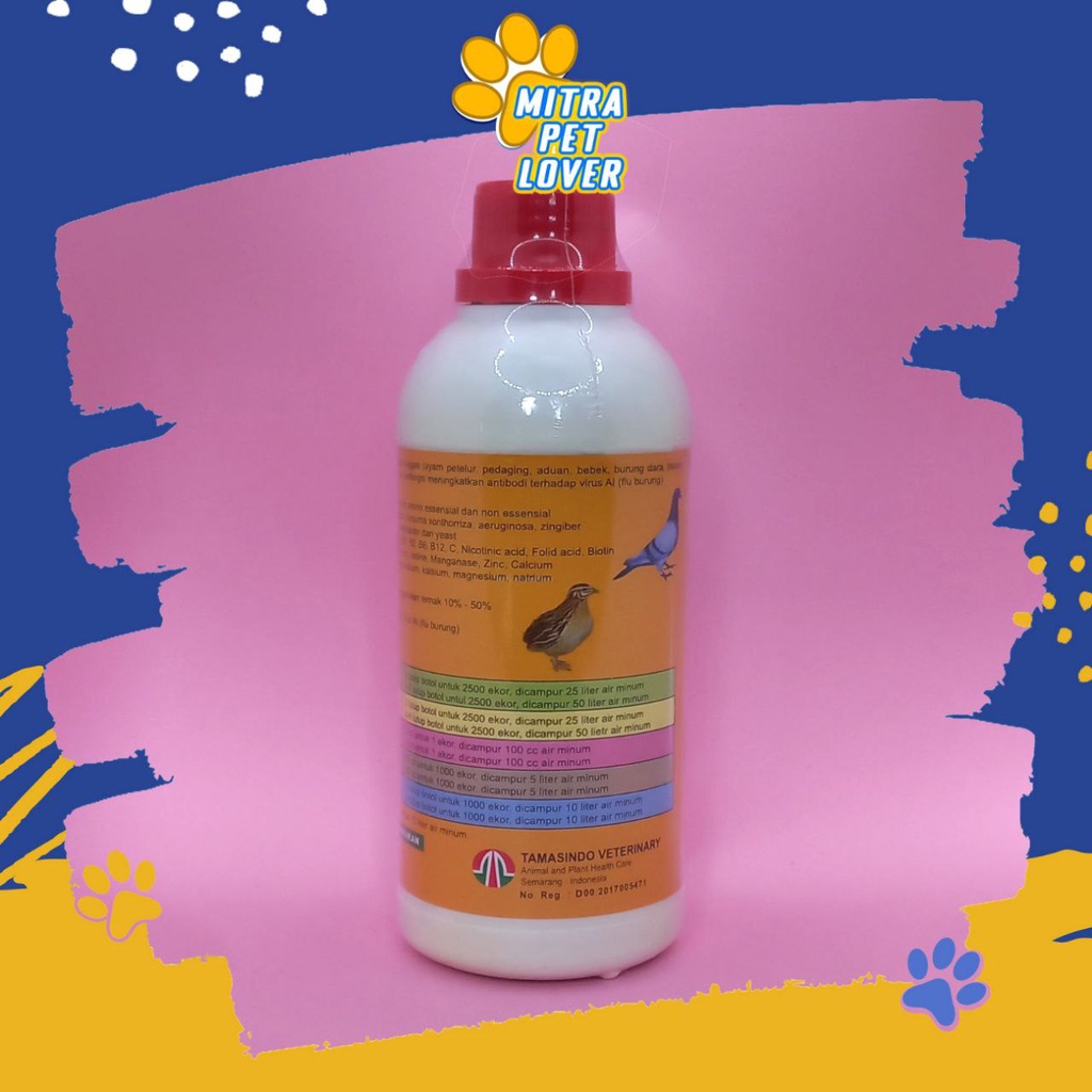 OBAT PEMACU PERTUMBUHAN UNGGAS - RAJAWALI 500 ML ORIGINAL - PACU TUMBUH AYAM PEDAGING TELUR BEBEK BURUNG - CEPAT BESAR - AMPUH AMAN - PET ANIMAL BIRD DUCK CHICKEN - MURAH ASLI GARANSI KUALITAS - TAMASINDO OBAT &amp; VITAMIN SUPLEMEN TERNAK HEWAN MITRAPETLOVER