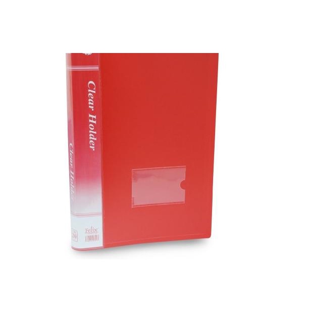 

❉ FELIX Clear Holder Folio Isi 20 Lembar - Merah ℗