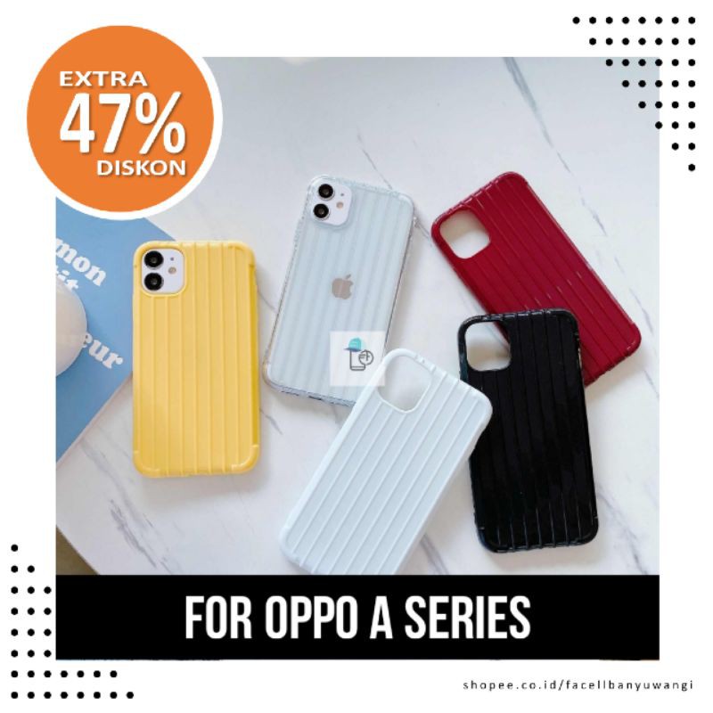 FOR OPPO A1K A5S - LUGGAGE SUITCASE TRAVEL KOPER CANDY PASTEL CASE CASING