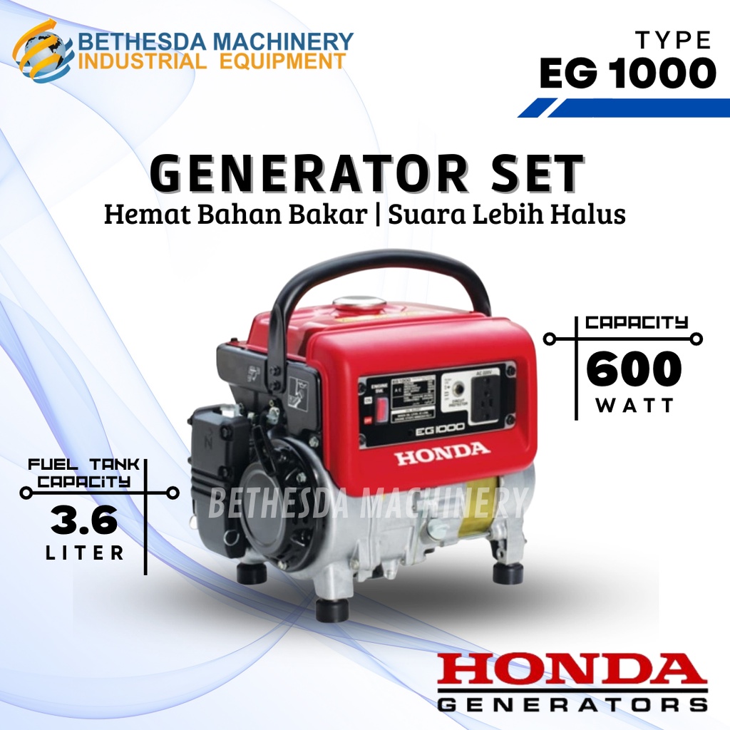 Generator Set Honda EG1000 genset Portable 800 watt bensin