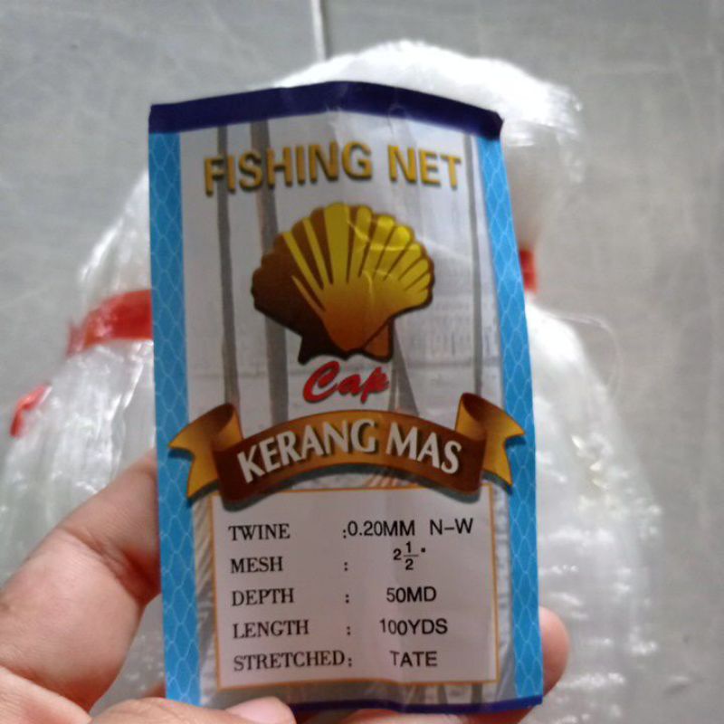 Jaring ikan murah 0.20 2½ inchi 50md/100yds tate pukat ikan jaring ikan kecil jaring ikan senar