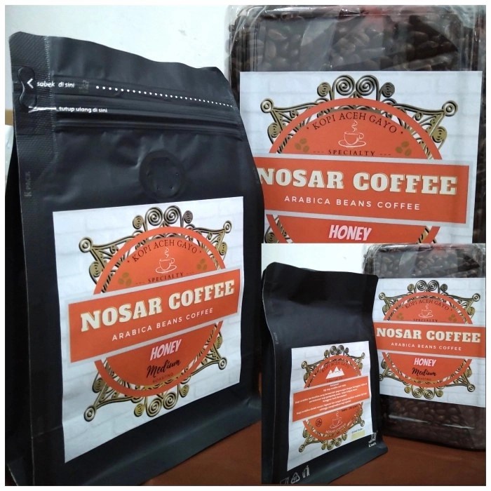 

NOSAR COFFEE KOPI ACEH GAYO - BIJI/BUBUK KOPI ARABIKA - HONEY 150gr - Biji