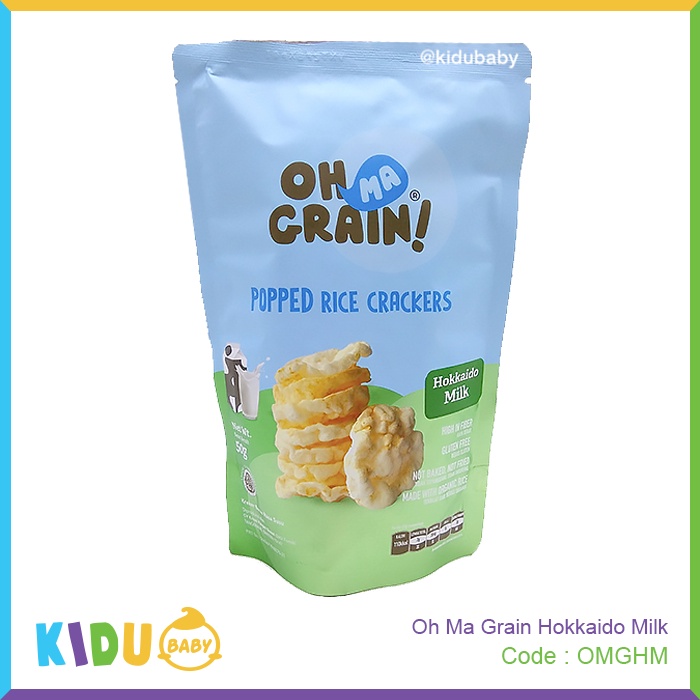 Oh Ma Grain Seaweed Snack Makanan Ringan Cemilan Beras Putih Organik Kidu Baby