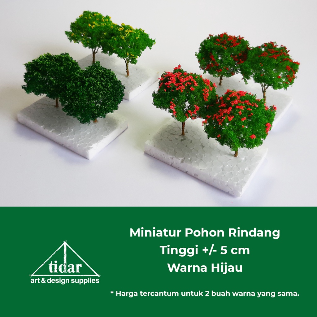 

[MR] MG - Miniatur Pohon Rindang Tinggi 5 CM - Beringin Cabang Hijau Bunga