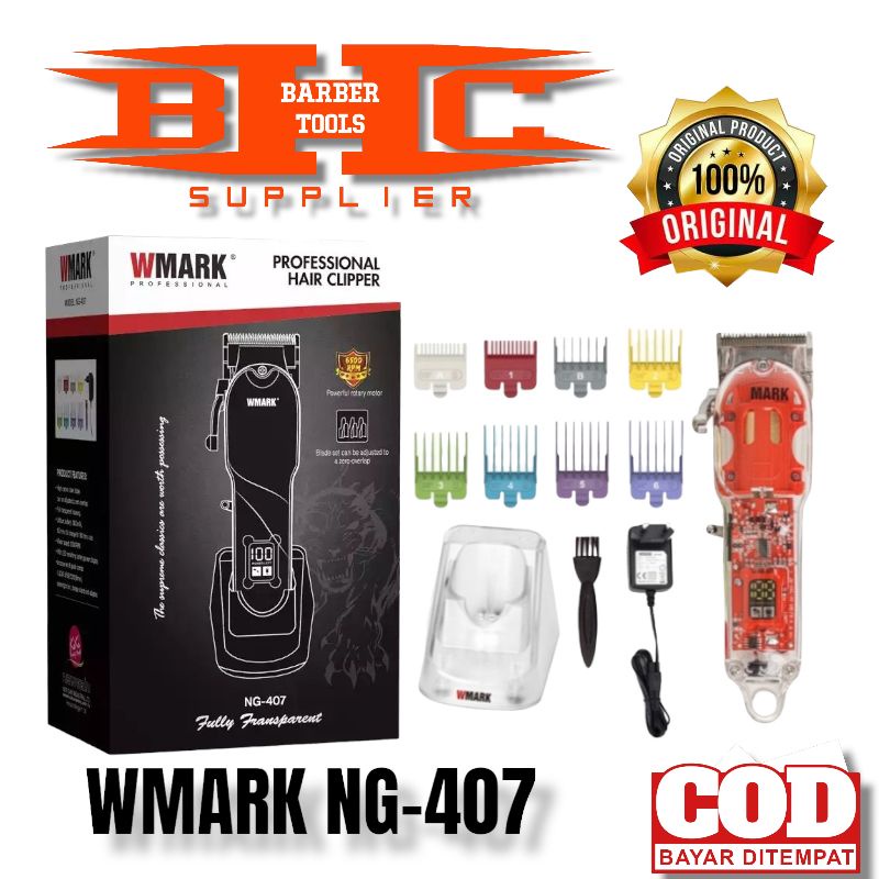 Hair Clipper Wmark 407 Alat Cukur Pangkas Rambut Barbershop Elektrik Original BHC SUPPLIER