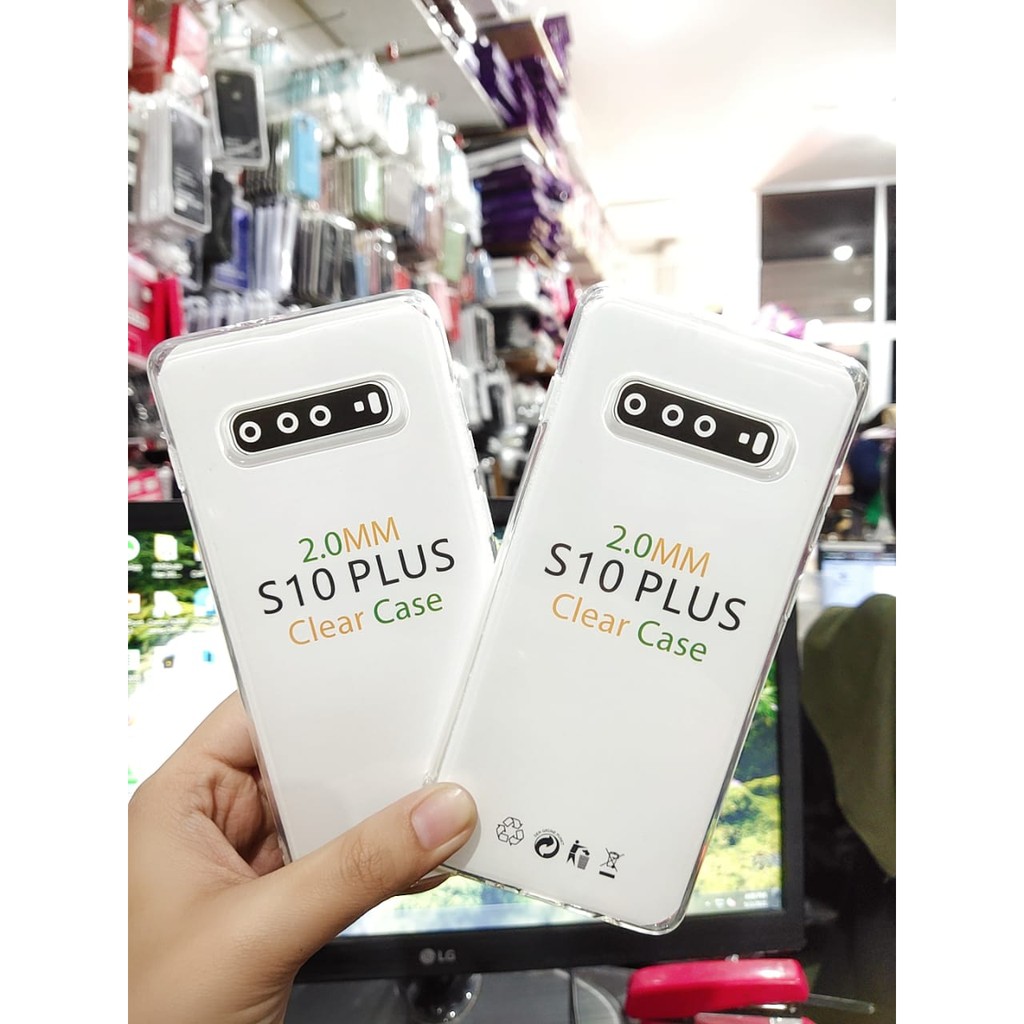 Soft Case OEM Transparan Samsung S10 Plus G975F 6.4 Inchi Clear Ultra Thin TEBAL 2.0mm SUPER CLEAR