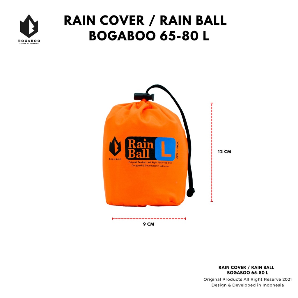 Coverbag bogaboo seri rain ball 65 up 80 L waterproof - rain cover - raincover - sarung tas - penutup tas - dust bag - waste pocket - rubbish pocket - trAsh bag KERIL GUNUNG