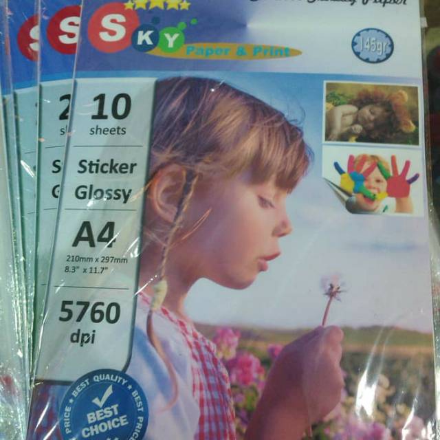 

JUAL PHOTO STIKER GLOSSY A4 10 LEMBAR