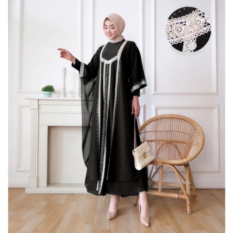 Gamis Kaftan Modern Terbaru 2022 Terlaris Dan Termurah/Gamis Ceruty Babydoll Model Terbaru Dress Mus