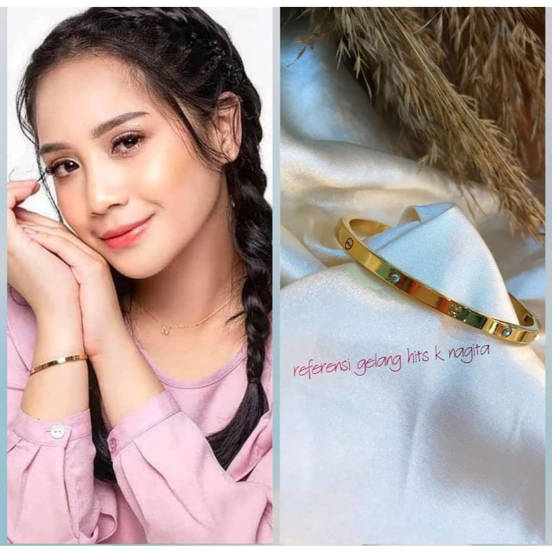 Gelang bangle permata Tittanium