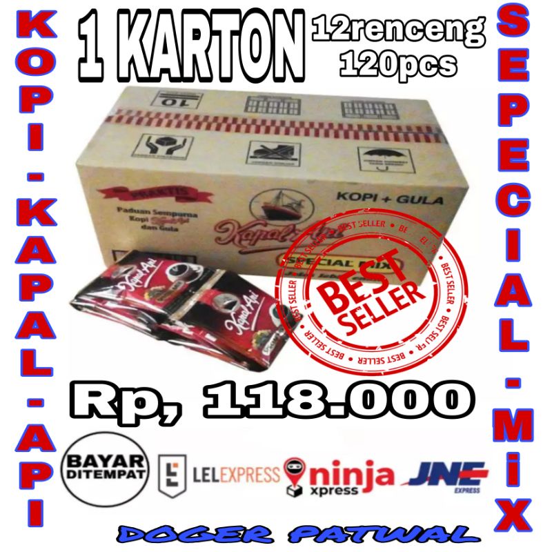 

Kopi Kapal Api Sepecial MIX 1 (satu) karton 12renteng x 120pcs