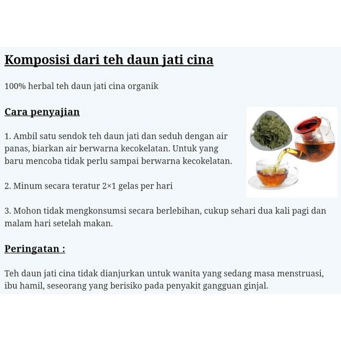 

[[BISA COD]] Detox Slimming Tea Daun Jati Cina TERJAMIN Kode 29