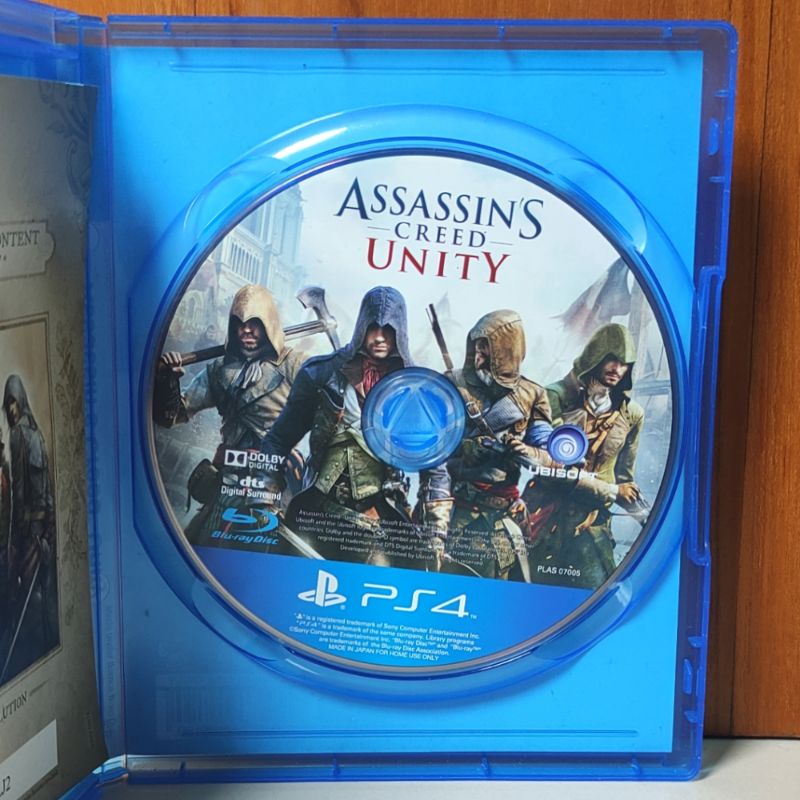 Assassins Creed Unity PS4 Kaset Assassin Assasin Creeds AC Unity Playstation PS 4 5 CD BD Game Assasins Asassin Asasin asasins asassins valhalla origins oddysey odyysey odyssey Region 3 Asia Reg Games Ps4 Ps5