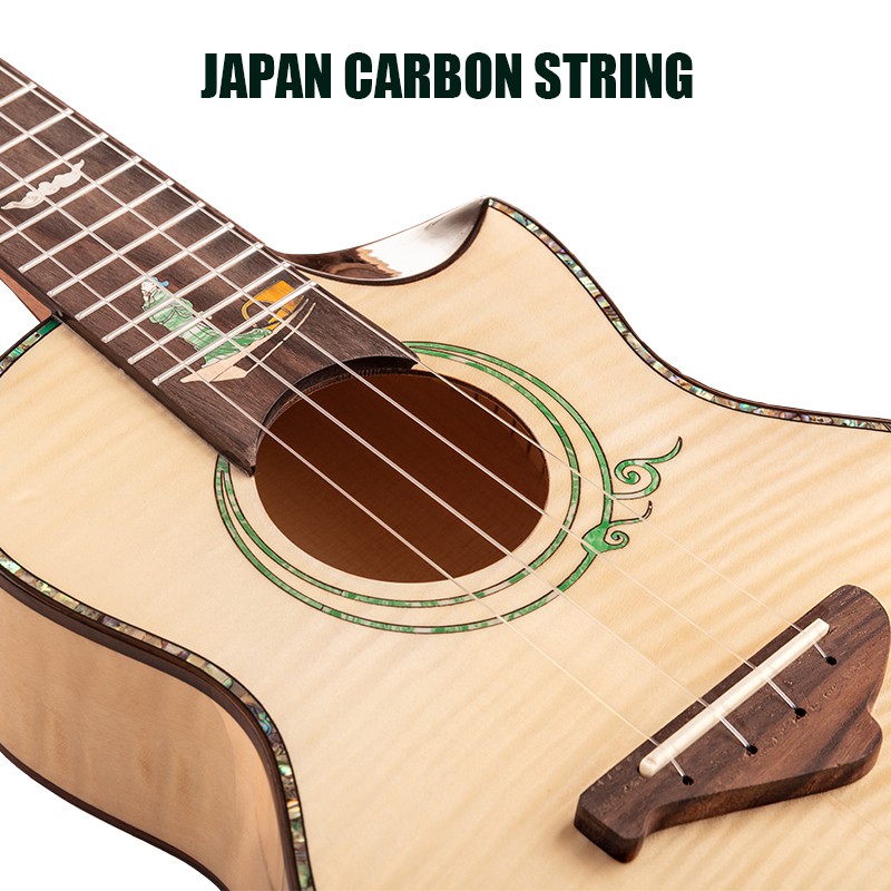 ACOUWAY FZC 24Inch Concert ukulele 2A Canada Tiger Grain Maple top glossy finish original import