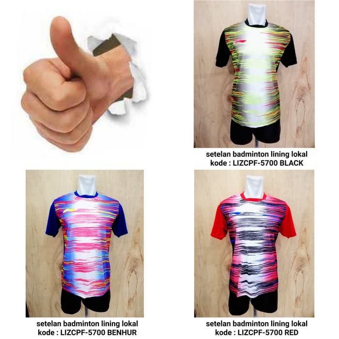 Baju setelan badminton Lining LIZCPF-5600 stelan badminton lining mura