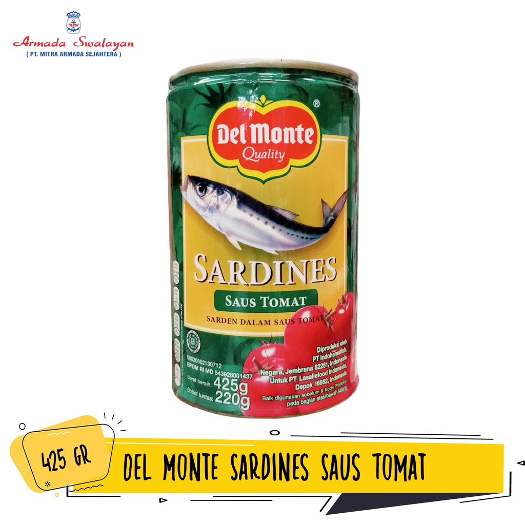 

Del Monte Sarden Saus Tomat 425g | Del Monte Sarden Saus Cabe 425g