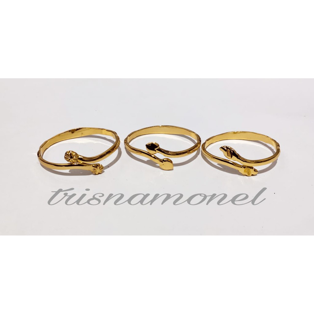 LAPIS EMAS!!! gelang anak ukir nama bahan kuningan lapis emas terbaru