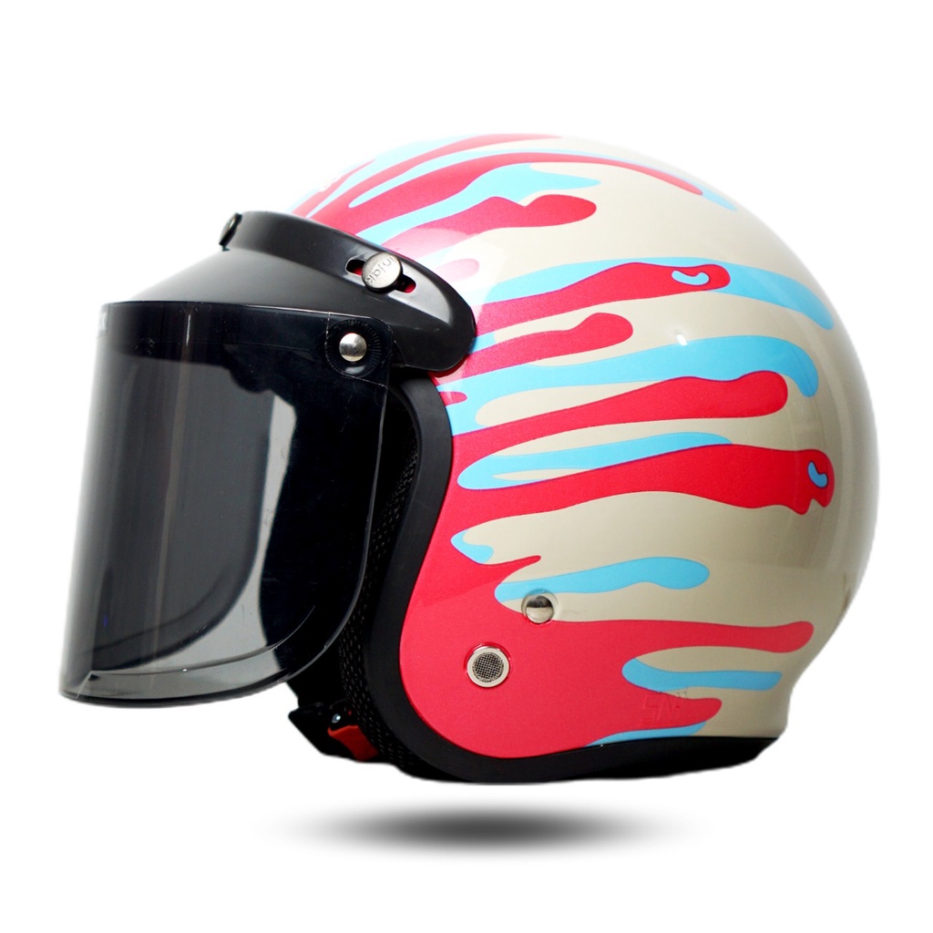 Helm Retro SNI Dewasa Br01 Splash