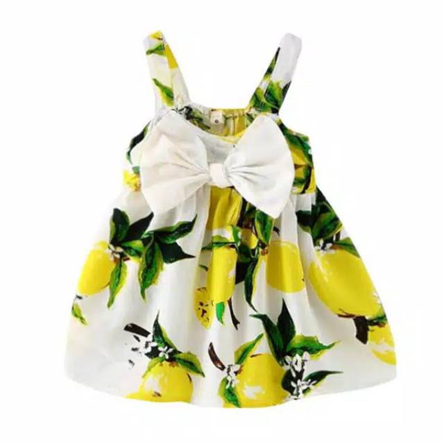 SALE!! Dress Pita Motif Buah IMPORT REAL PICTURE