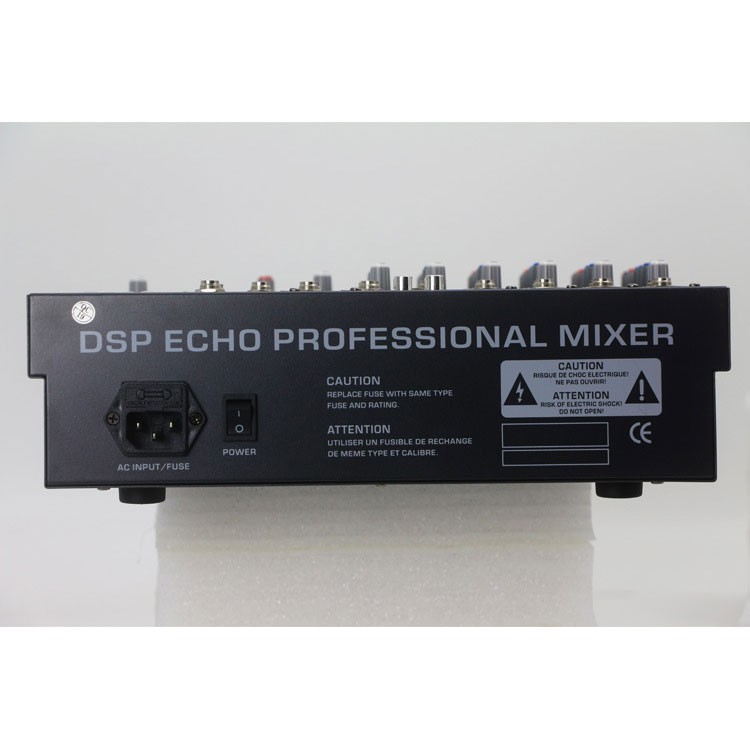 Professional Live Audio Mixer DSP Karaoke DJ 8 Channel - EMI20FX - Black / Mixer Audio Podcast / DJ