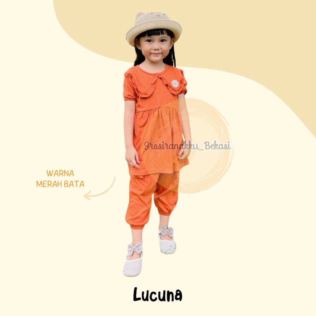 Setelan Anak Lucuna Daisy Mix Warna 1,2,3,4,5 tahun