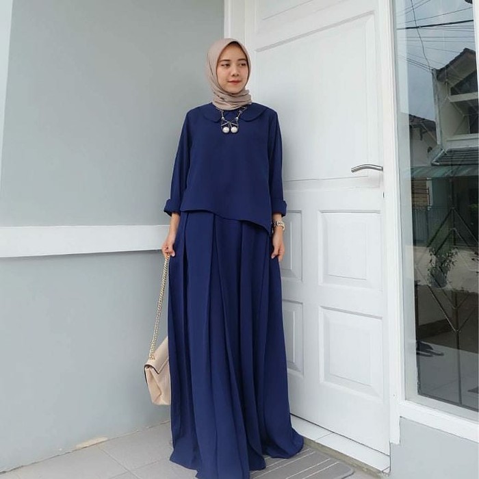 GAMIS SYARI ANNAJAH CAPUCCINO 900GR 110 140 ALLSIZE GAMIS SYARI BUSUI CADAR CREPE HQ POLOS MURAH I.