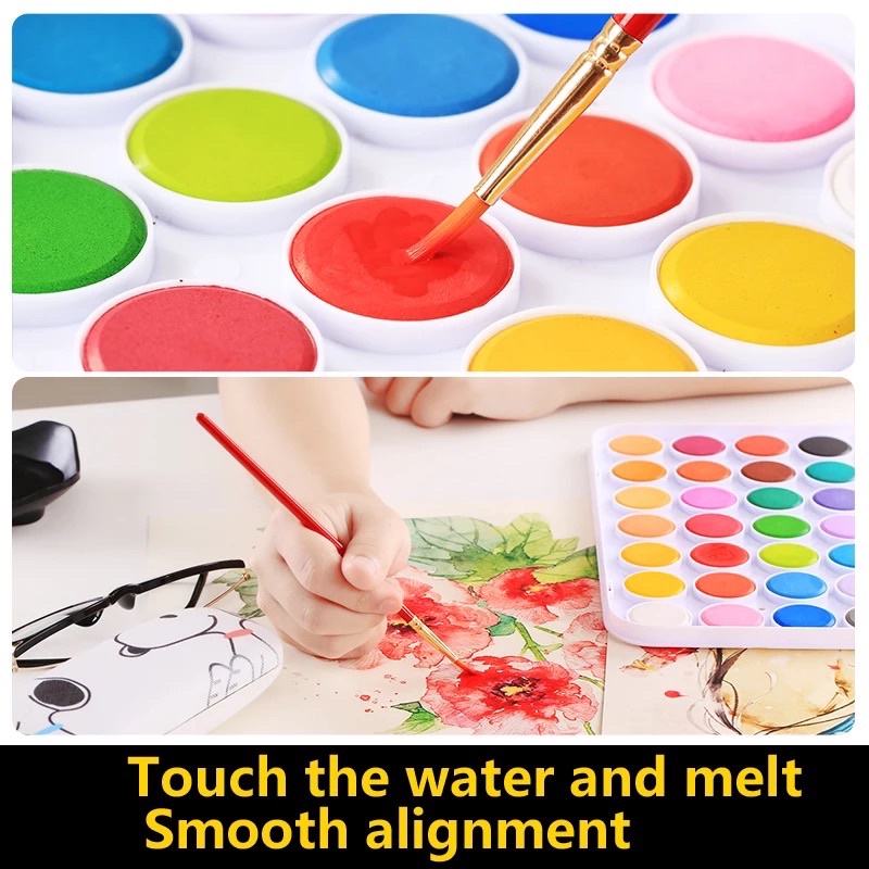 Giorgione 16/48 Warna Water Color Cake Watercolor Cat Air Kuas Lukis