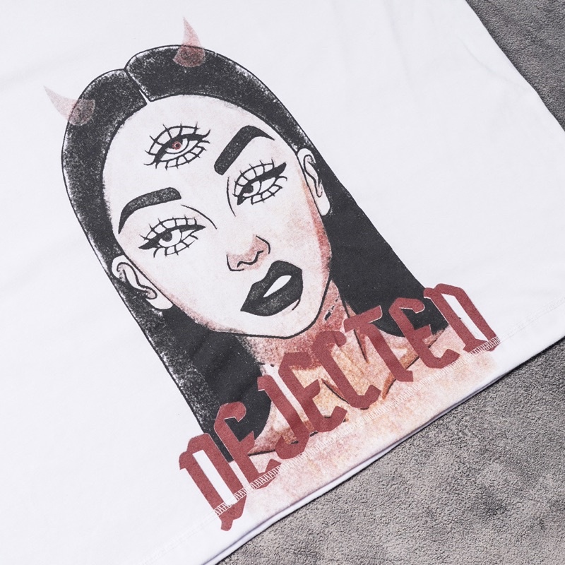 [N00812] T-shirt Oversized Distro Motif DEJECTED XXX