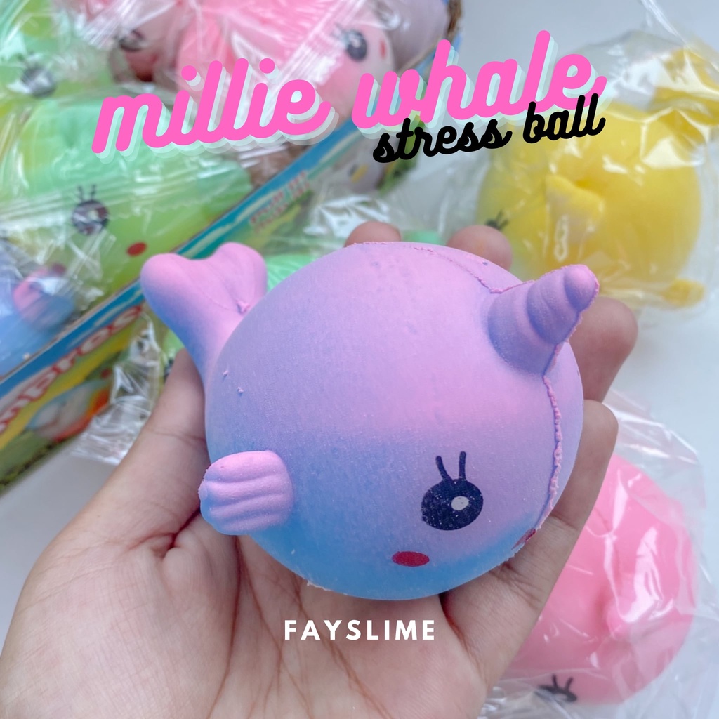 Mainan Squishy stressball bentuk millie lumba lumba