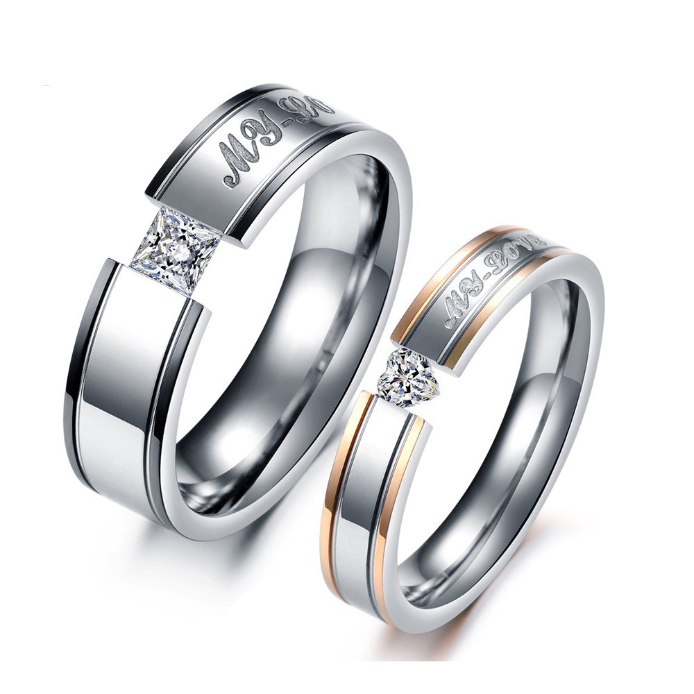 [ SALE / OBRAL] Cincin Couple Titanium / Cincin Couple Ring / Couple Pasangan / Cincin Tunangan C055