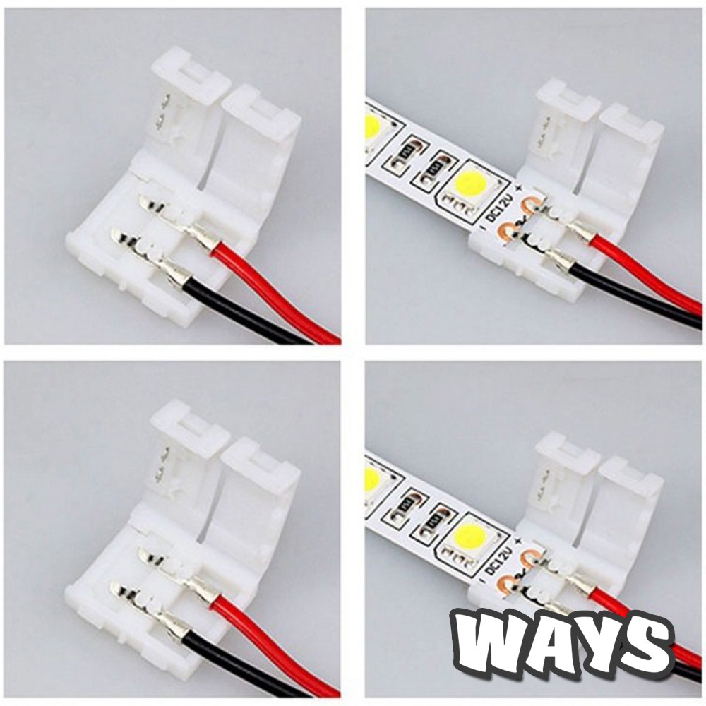 [L094] Clip Connector / Konektor Klip Lampu LED Strip SMD 3528 2835 2 Pin Kabel