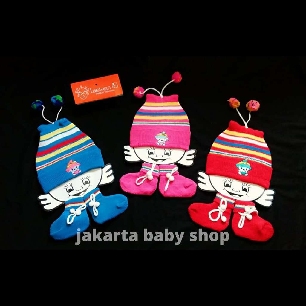 TOPI RAJUT SERI LUSIANA E / TOPI RAJUT DAN KAOS KAKI SET LUSIANA E 775100