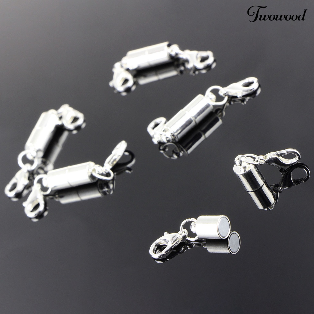 Twowood 5Pcs Necklace Clasps Plated Multipurpose DIY Bracelet Anklet Lobster Clasps Magnet Buckles Jewelry Findings