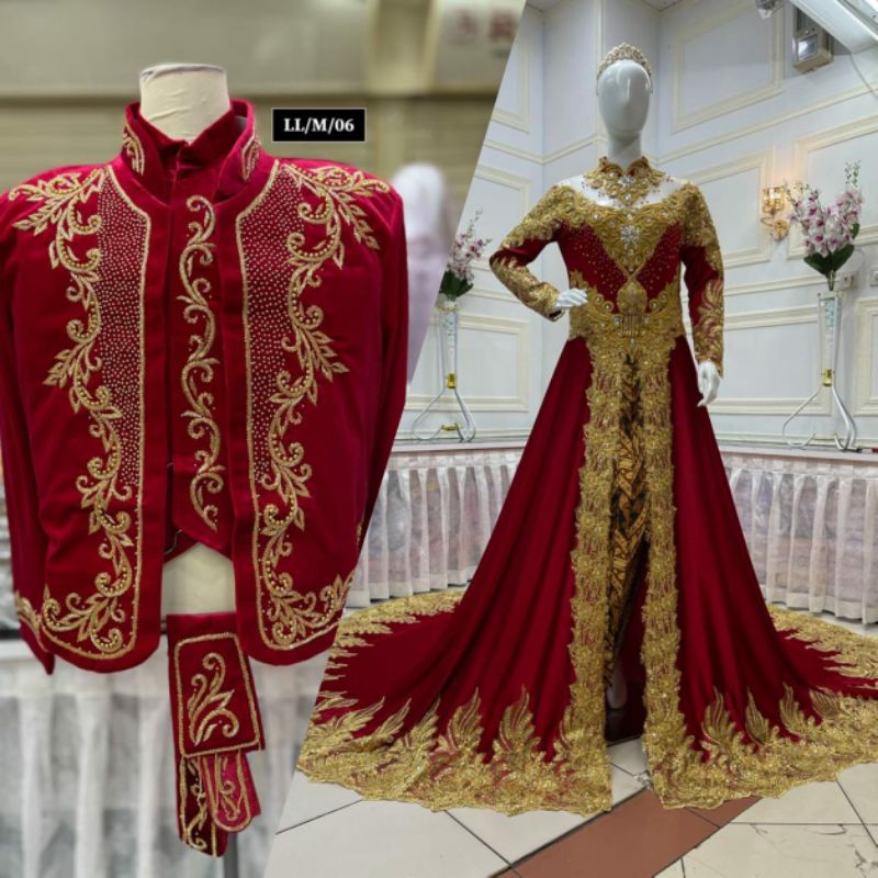 Kebaya pengantin bludru/kebaya bludru jawa/kebaya couple