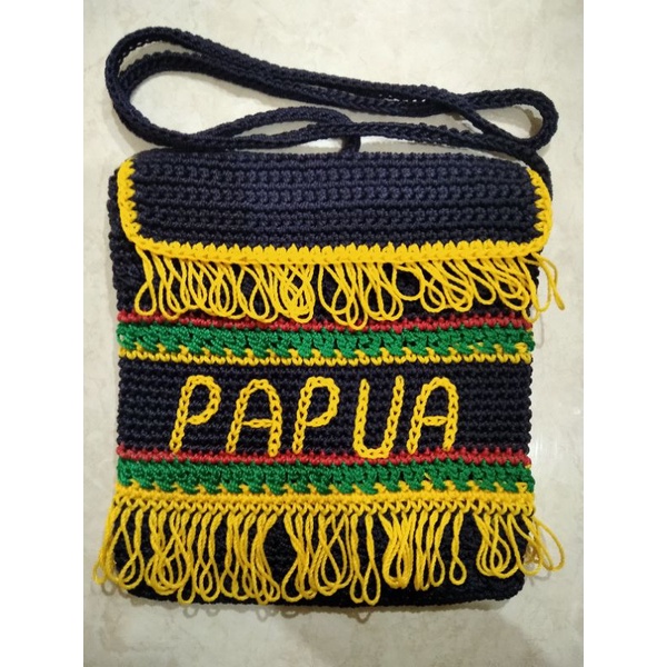TAS SELEMPANG ETNIK RUMBA PAPUA TAS BAHU PRIA WANITA