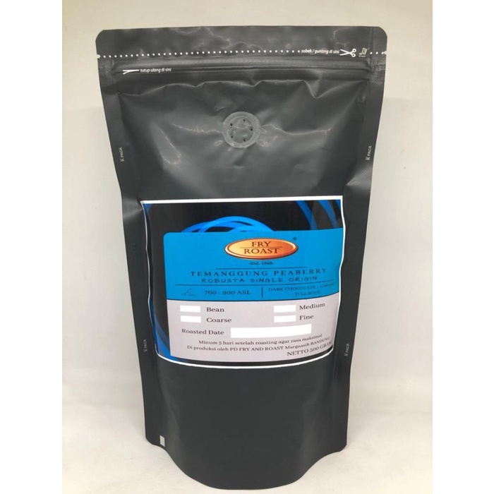 

vf2011vf Kopi Robusta Temanggung Peaberry Lanang 500 Gram - Biji Ds20X11