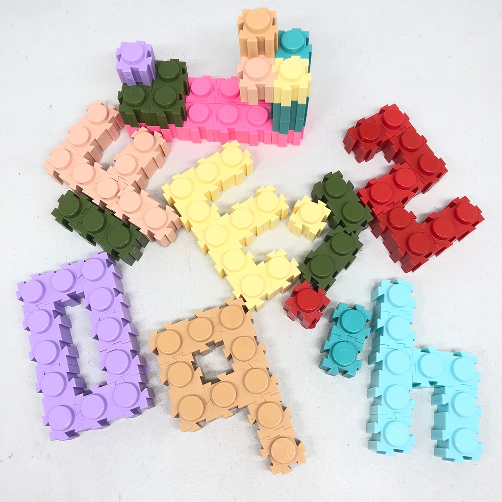 Mainan anak lego block susun kecil / lego brick angka warna warni